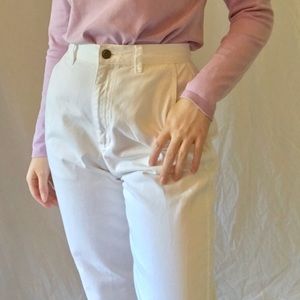 white high waisted liz claiborne jeans